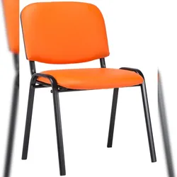 CLP Stapelstuhl Ken Kunstleder orange
