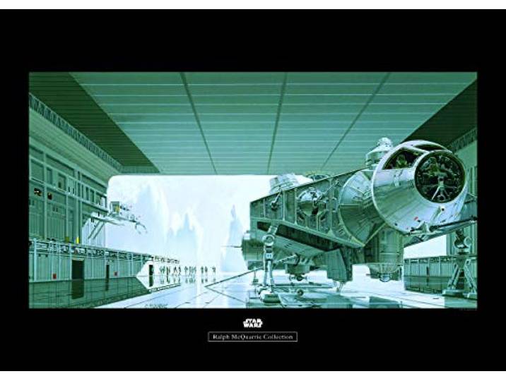 Komar Wandbild Star Wars Classic RMQ Hangar Shuttle Kinderzimmer, Jugendzimmer, Dekoration, Kunstdruck ohne Rahmen WB141-70x50 Größe: 70 x 50 cm (Breite x Höhe)