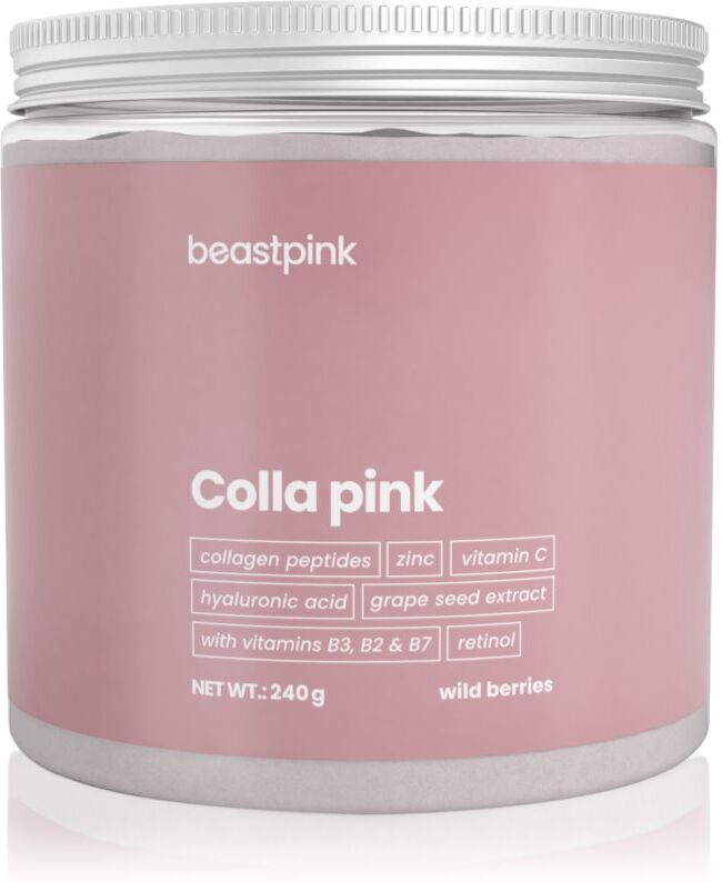 BeastPink Colla Pink Pulver zur Herstellung von Getränken mit Kollagen Geschmack Wild Berries 240 g