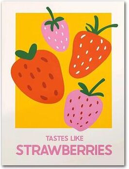 Uplift Treasures Retro Pink Cocktail Fruit Canvas Wall Art 8 a3 11.816.5 In no Frame