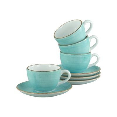 CreaTable Vintage Nature Aqua Obertasse 8-tlg Porzellan