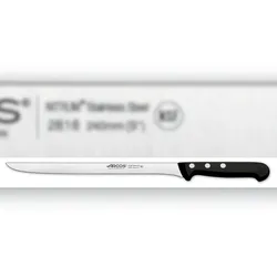 Arcos Serie Universal - Schneidmesser Schinkenmesser - Klinge Nitrum Edelstahl 240 mm - HandGriff Polyoxymethylen (POM) Farbe Schwarz