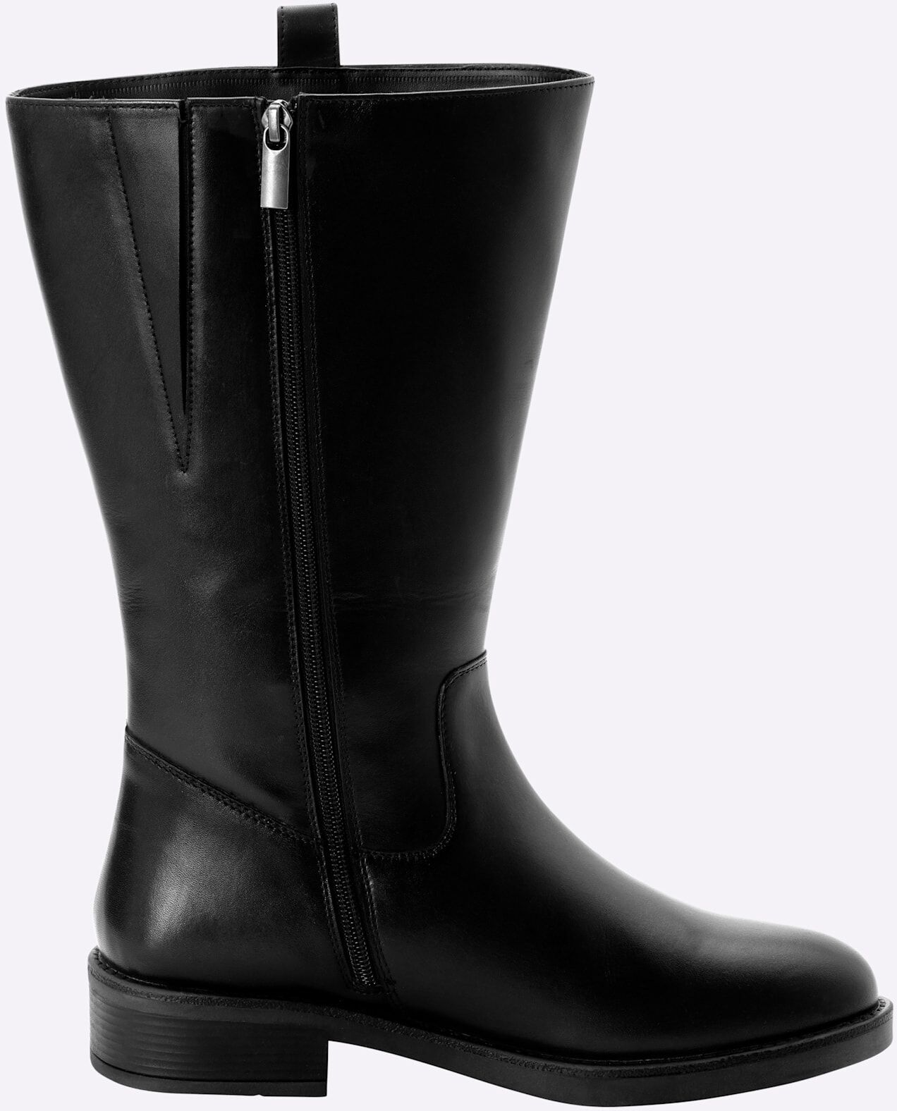 Weitschaftstiefel SHEEGO, Damen, Gr. 42, XXL-Schaft, schwarz, Leder, Schuhe Weitschaftstiefel schwarz 42, XXL-Schaft