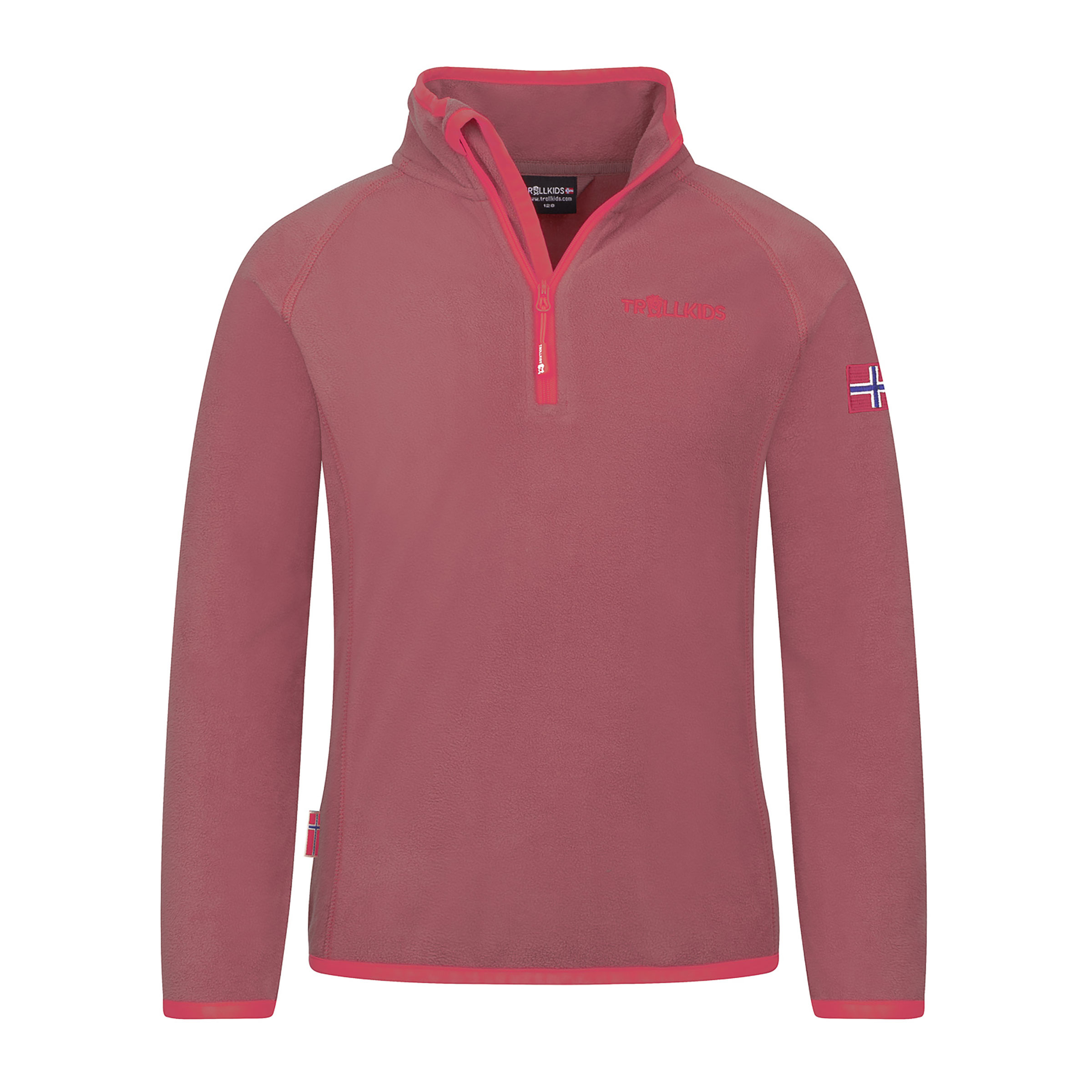 Trollkids Nordland Half Zip Kinder Pullover lila Größe 104 Camping Atmungsaktiv