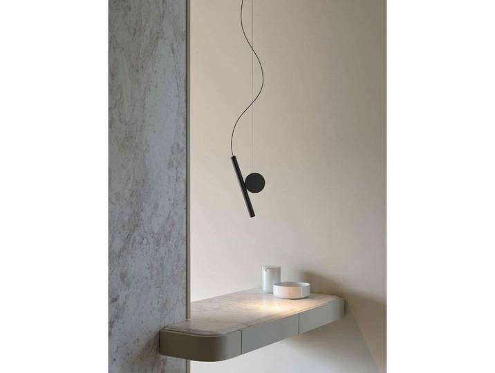 Doi Smooth Pendelleuchte LED Schwarz - Luceplan - Esszimmer - Aluminium
