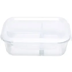 Hermetische Lunch Box 3 Teiler No1 1200ml Transparent