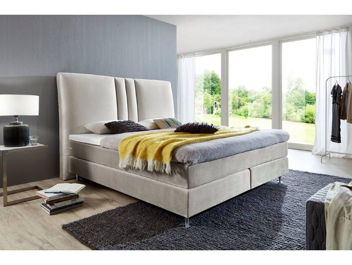 ATLANTIC home collection Boxspringbett Rita, mit Topper und hohen Kopfteil