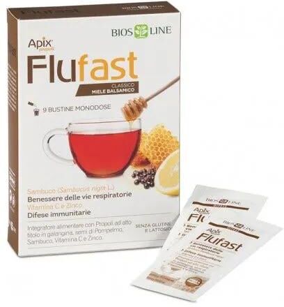 Apix Bios Line Flufast Respiro Balsamico Integratore Benessere Vie Respiratorie 9 Bustine Monodose