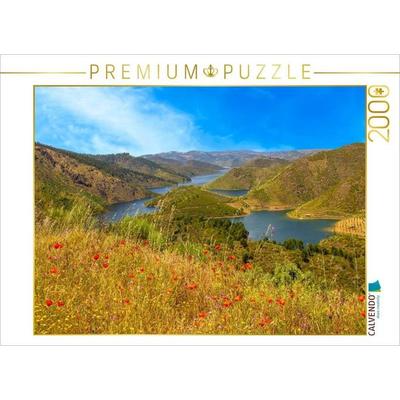 CALVENDO Puzzle Der Schlangenfluss - Juni-Zauber am Rio Sabor | 2000 Teile Lege-Größe 90 × 67 cm Foto-Puzzle für glückliche Stunden, von , Calvendo