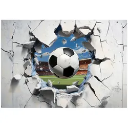 FOTOTAPETE Kinderzimmer Junge 3D Fußball Vlies Tapete 200x140