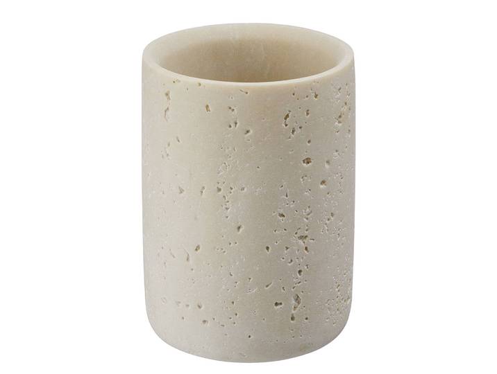 Zahnputzbecher Polyresin Beige/Beige Ø 7cm