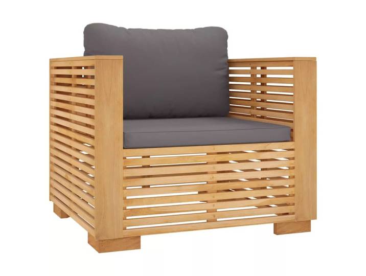 VidaXL - Sessel teak, One Size, Grau