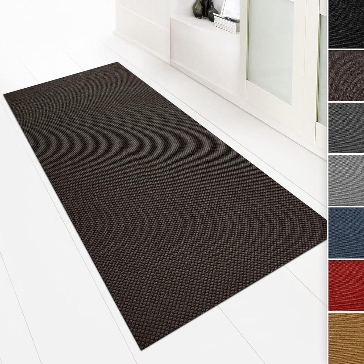 Bruine Entree Runner Vloermat met Antislip Onderkant - 80 x 200 cm