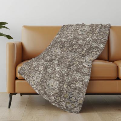 Addison Rugs Premium Machine Washable ASB94 Traditional Global Sherpa Throw Blanket