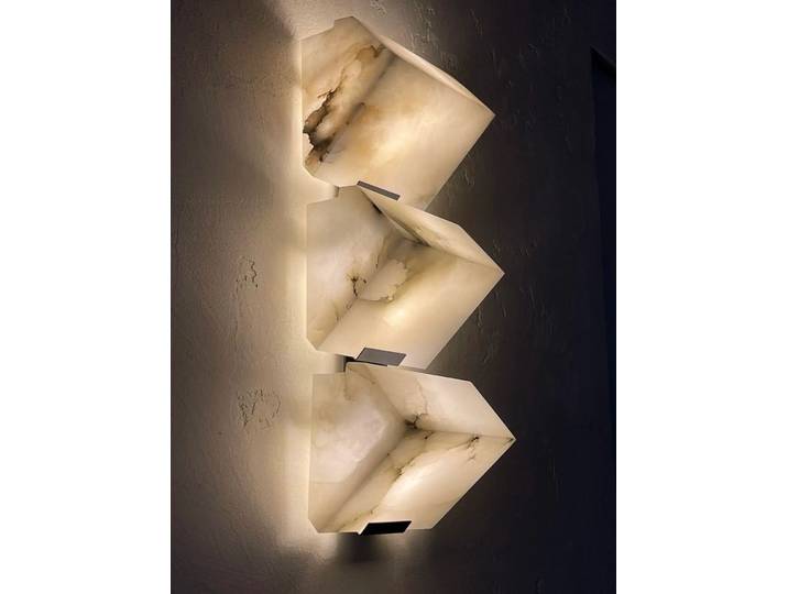 Applique murale en marbre naturel, style nordique moderne, LED, pour chambre à coucher, chevet, mur de fond, décoration de couloir d'hôtel