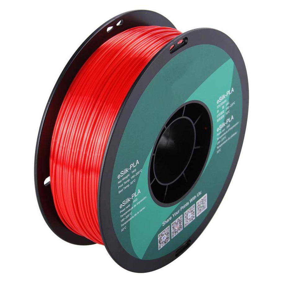 eSUN eSilk-PLA 1,75mm Red 1kg 3D Filament (PLA, 1000 g, 1.75 mm) (eSilk-PLA175R1)