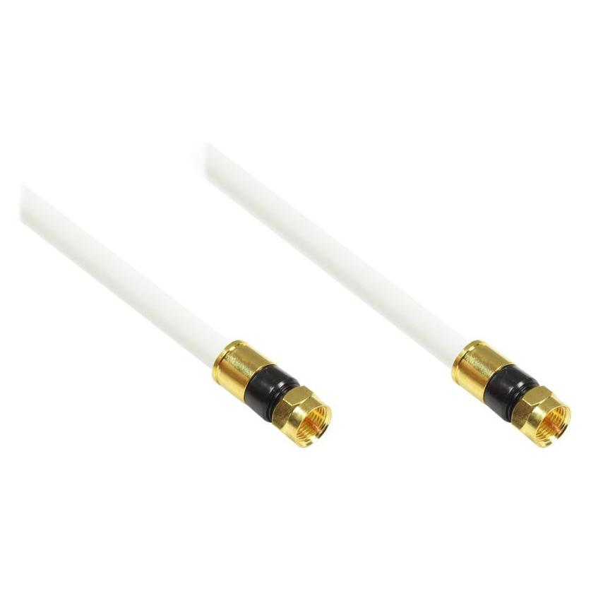 Varia SAT Antennenkabel 100dB, F-Kompressionsstecker, vergoldet, 75 Ohm, 5m (100 dB, SAT Kabel) (426395)