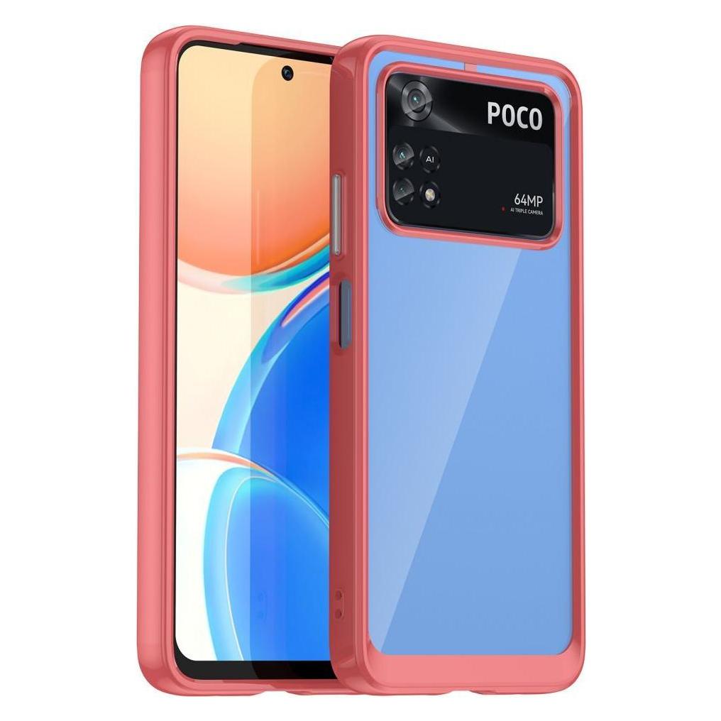 Hurtel Outer Space Case Xiaomi Poco M4 Pro Hülle mit flexiblem Rahmen rot (Xiaomi Poco M4 Pro 5G) (1404978613)