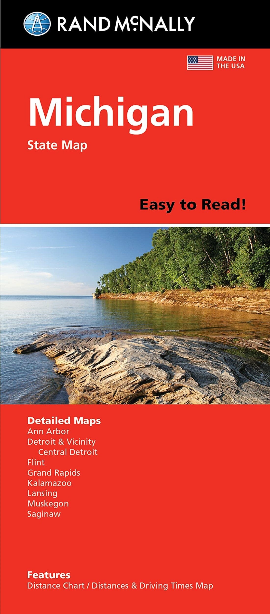Michigan, carte facile à lire   Rand McNally