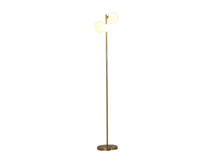 Lampadaire en verre laiton et blanc 150 cm