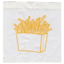Papierbeutel Pommes-Frites 10+5 x 11 cm