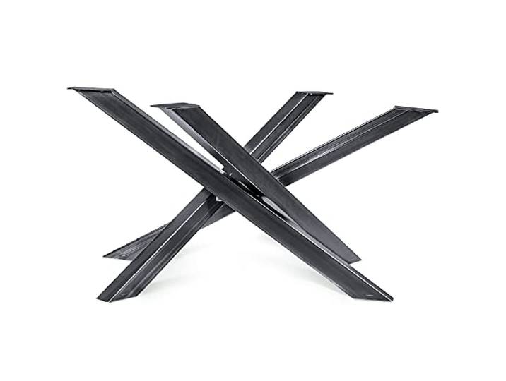 Magnetic Mobel Tischgestell Orion Design Kreuzgestell Schwerlast massiv Tischkufen Stahl Tischbeine Metall (Industrial (Klarlack), 113x73xH71)
