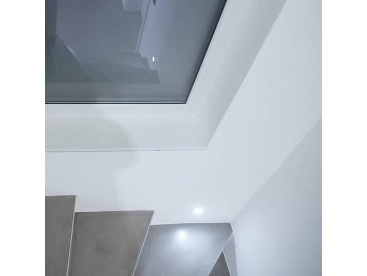 EVN LR230 LED-Wandeinbauleuchte direkt weiß, weiß / opal, für Flurbereich, Edelstahl, Modern, Shop-Einbauleuchten