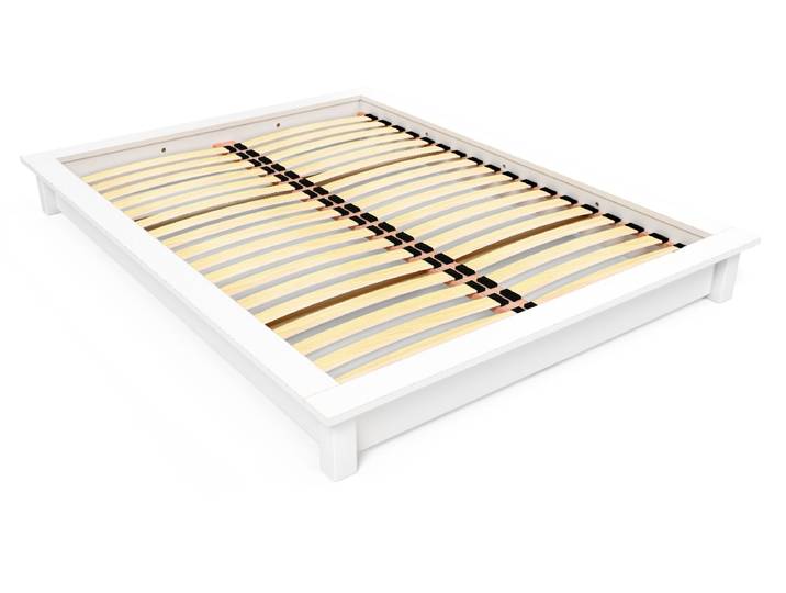 Lit futon Solido 140x200 en bois massif 140x200 Blanc