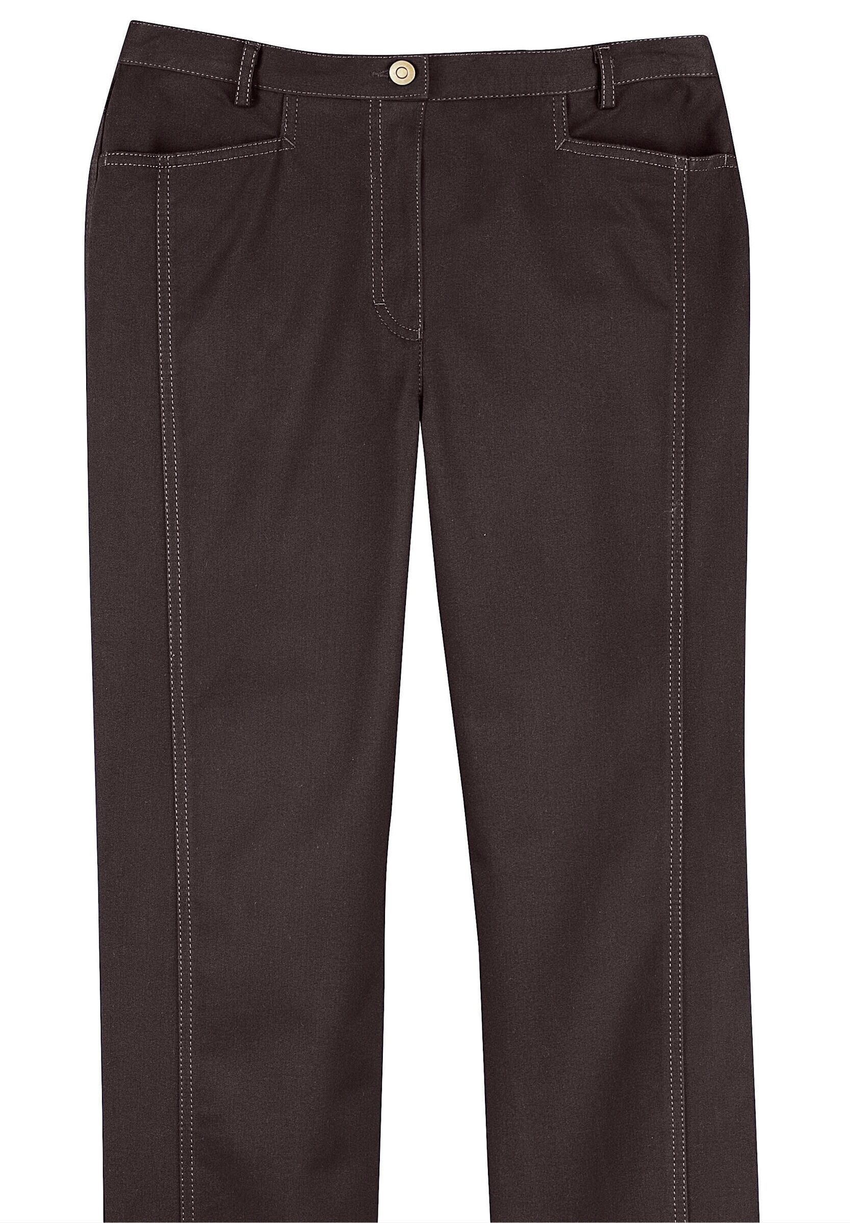 Thermohose COSMA "Thermo-Hose Thermohose in wärme-isolierender Qualität", Damen, Gr. 235, K-Gr, schwarz (mokka), Sportlich, schmal, Hosen Thermohose