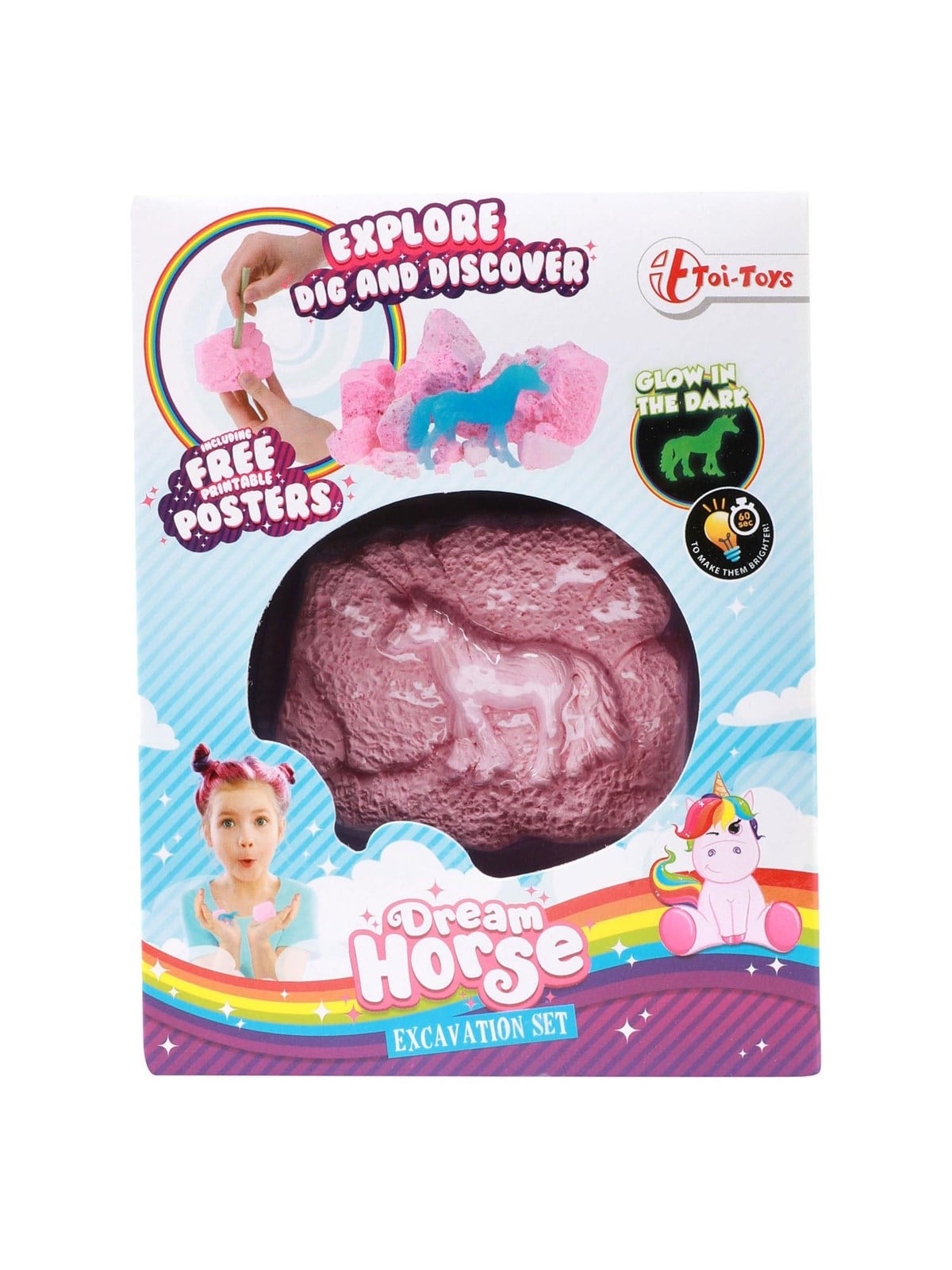 Toi-Toys - Excavation set Unicorn Glow in the Dark
