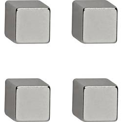 Maul Neodym Magnet MAUL (B x H x T) 10 x 10 x 10 mm Würfel Silber 4 St. 6169296