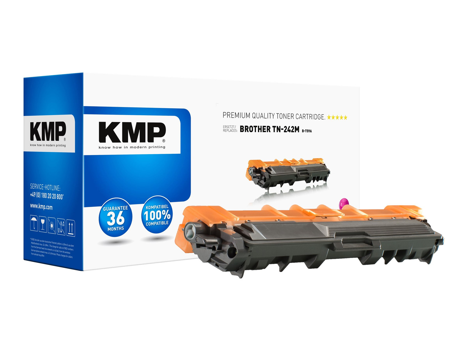 KMP Toner voor Brother TN-242M/TN242M, Magenta, B-T59A