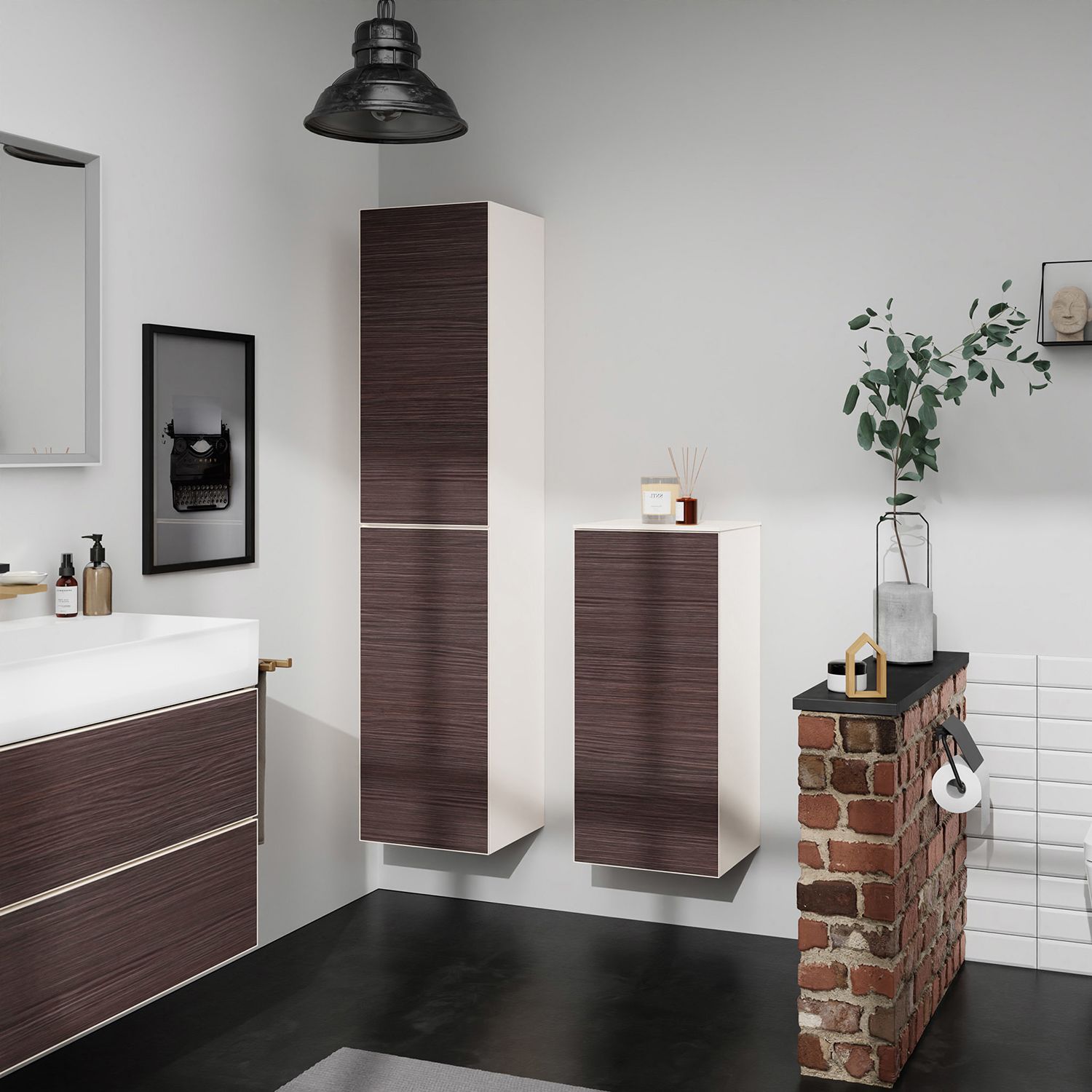 Hansgrohe Xevolos E Hochschrank 40 x 176 cm 2 Türen Anschlag links