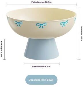 ModernMart Elegant Fruit Serving Tray With Drain Base Luxury Snack & Dessert Display Plate blue