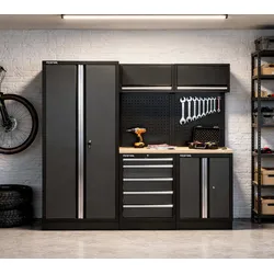 FEISTOS Werkstatteinrichtung Argos 1 | Metall Werkstattschrank - Schwarz