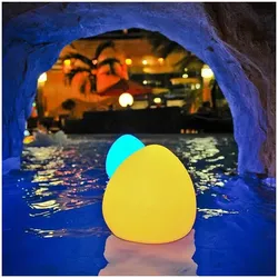 STONE kabellose, schwimmfähige LED Leuchte App-control"  ̃25x26cm"