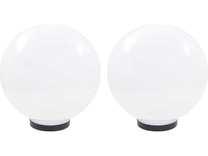 vidaXL LED-Gartenleuchten 2 Stk. Kugelförmig 30 cm PMMA