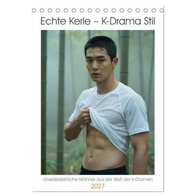 Echte Kerle – K-Drama Stil (Tischkalender 2027 DIN A5 hoch), CALVENDO Monatskalender