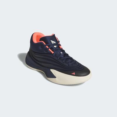 Basketballschuh ADIDAS PERFORMANCE "DAME X", Herren, Gr. 44, blau (night indigo, warm vanilla, solar turbo), Synthetik, Textil, Schuhe