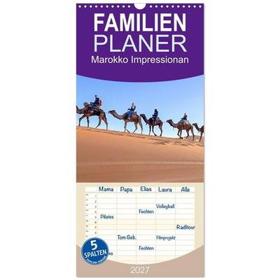 Familienplaner 2027 - Marokko Impressionan mit 5 Spalten (Wandkalender, 21 x 45 cm) CALVENDO