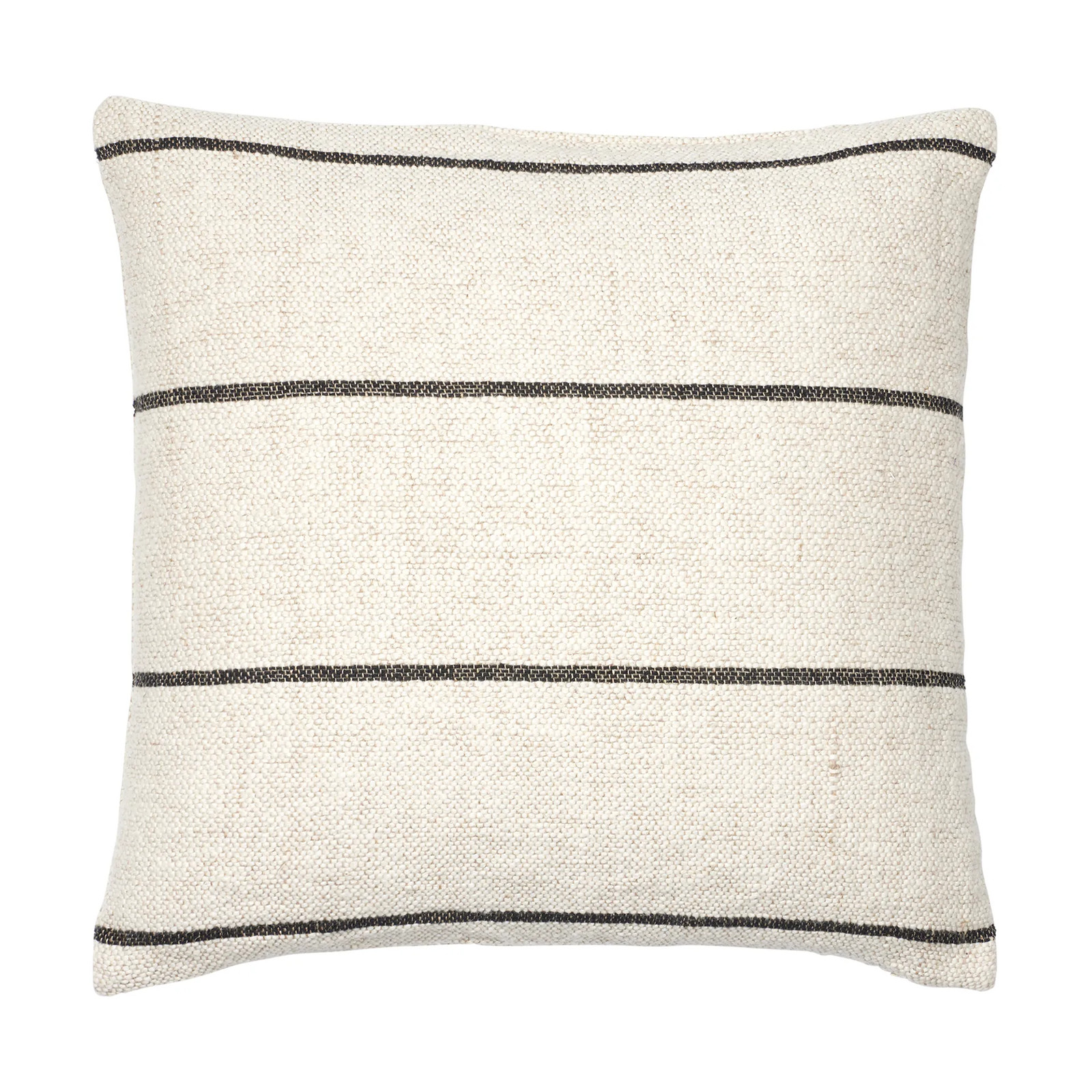 Broste Copenhagen Sigrid kussenhoes Light beige-black 50 x 50 cm