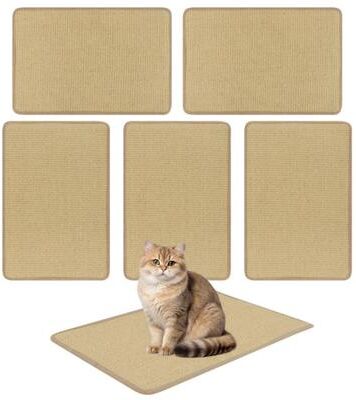Costway 24 x 16 Inch 6-Piece Cat Scratcher Mat Set