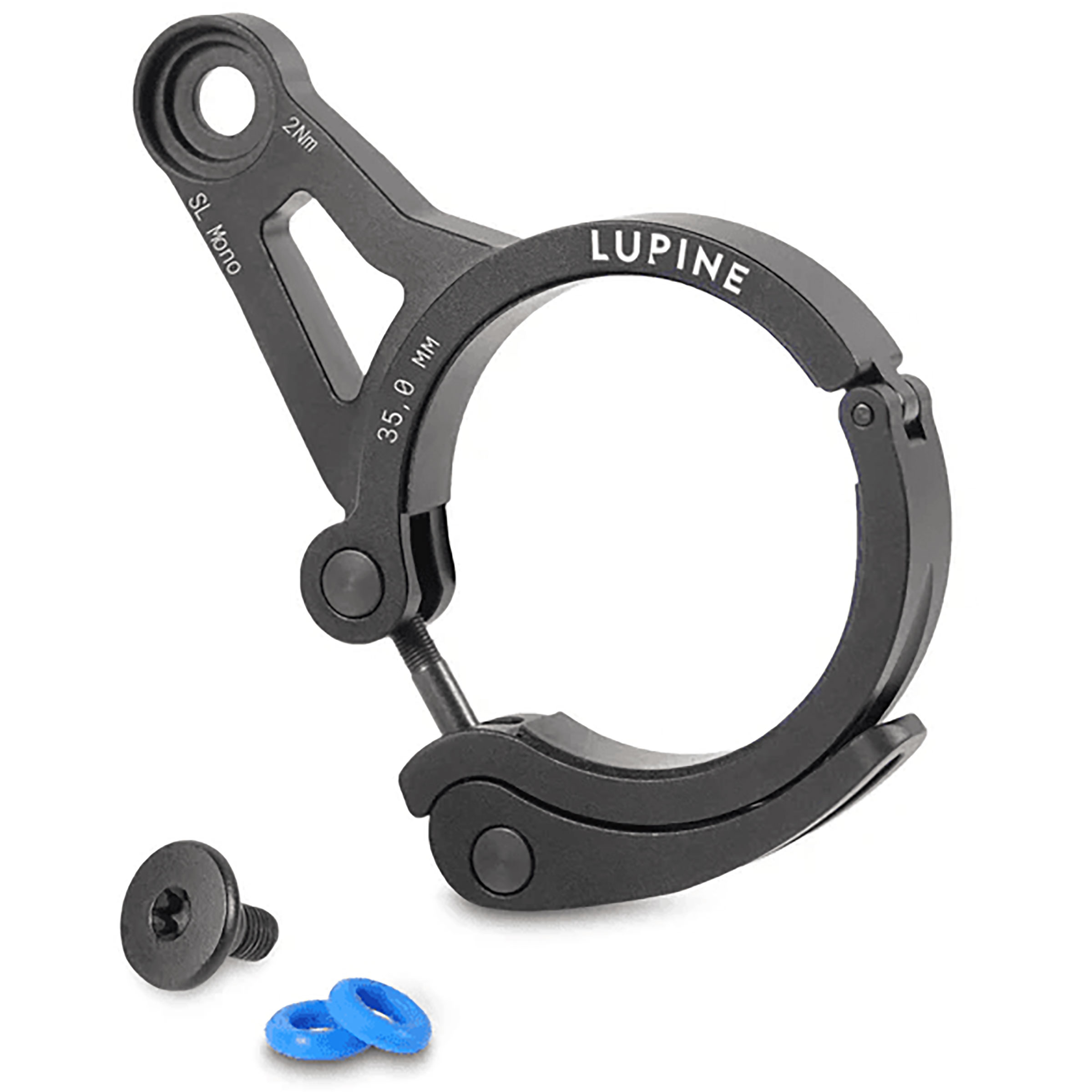 Lupine SL Mono Schnellspanner Lenkerhalter Lampenzubehör grau Größe 35mm