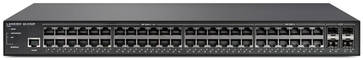LANCOM GS-3252P, Managed, L3, Gigabit Ethernet (10/100/1000), Power over Ethernet (PoE), Rack-Einbau, 1U