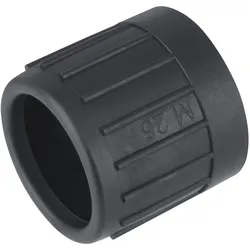 Fränkische Rohrwerke, Leitungsführung Zubehör, FRA E-Ku-E16 schw. UV-B. Kunststoff-Endtülle, schwarz, UV-be