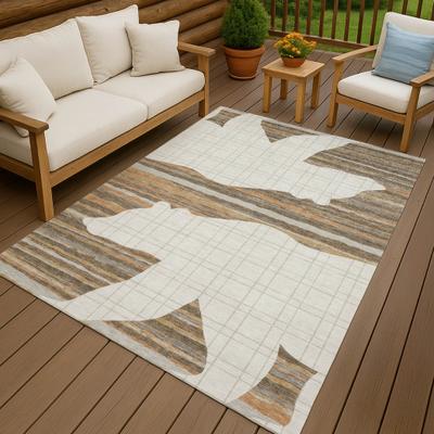 Addison Rugs Machine Washable Indoor/ Outdoor Aurora Bear Chantille Rug