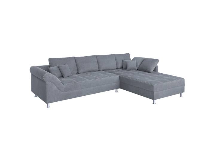 Wohnlandschaft - grey - Federkern - beidseitig montierbar