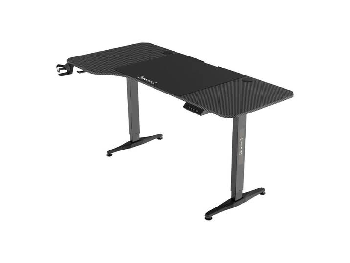 pro.tec Computertisch Oxnard, Schwarz, Metall, 159x119x75 cm, Büromöbel, Schreibtische, Computertische