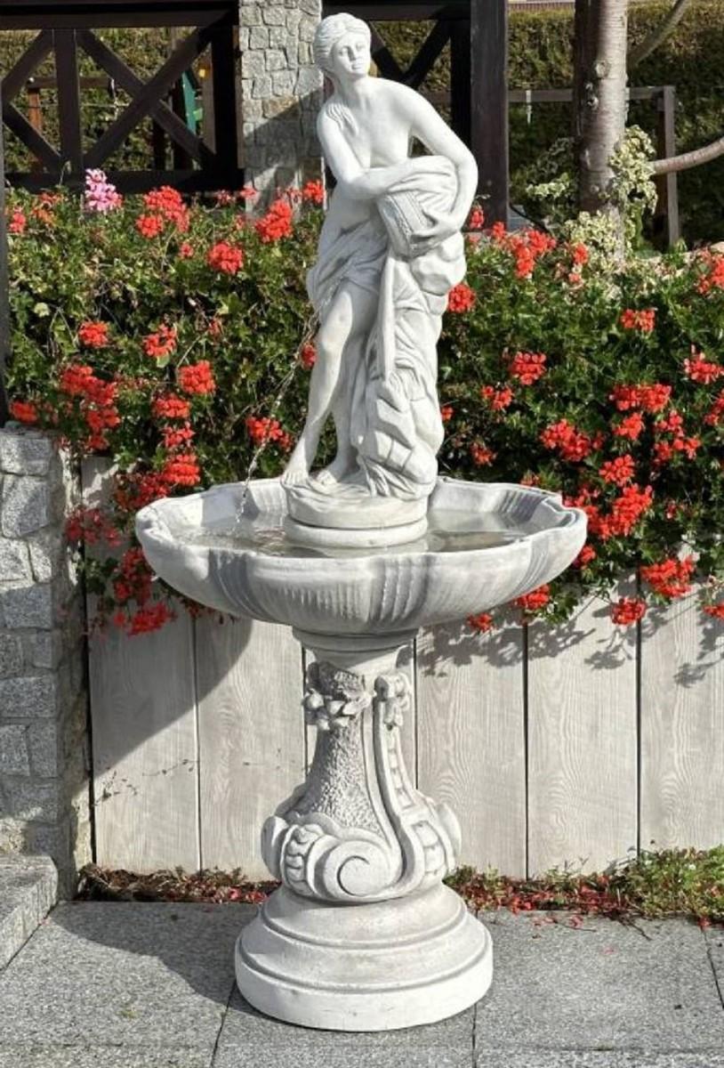 Casa Padrino Barock Springbrunnen Grau Ø 73 x H. 155 cm