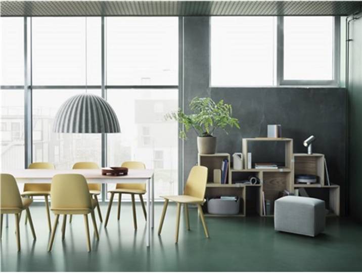 Under The Bell Pendelleuchte Ø82 White Melange - Muuto - Esszimmer - Kunststoff